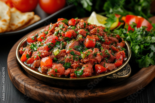 A Rustic Dish Of Kitfo, Raw...