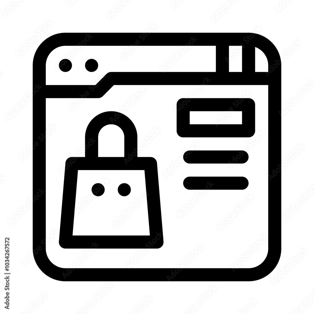 Online Store line icon Online Store line icon