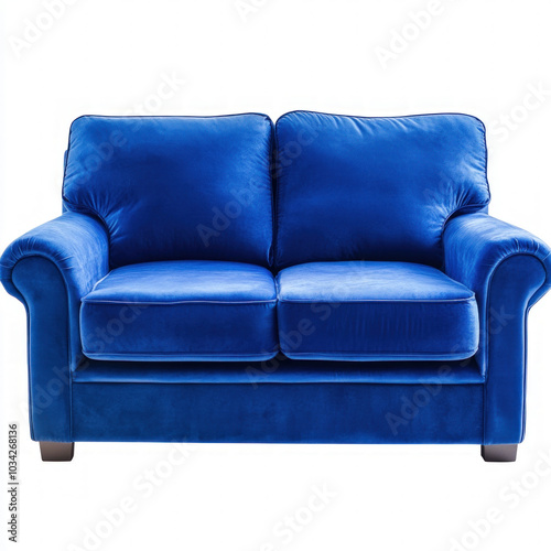 Blue Sofa Isolated