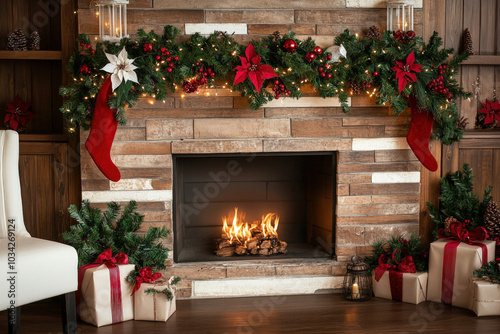 Classic Chimney Decorated F...