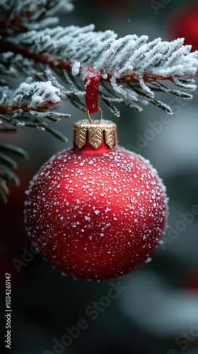close-up of a pine branch d...