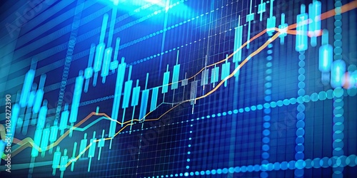 Financial Chart with Upward Trend