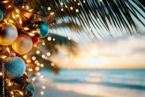 Palm Tree Decorated With Co...
