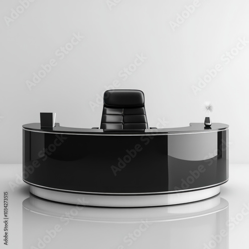 Receptionist Desk Isolated
