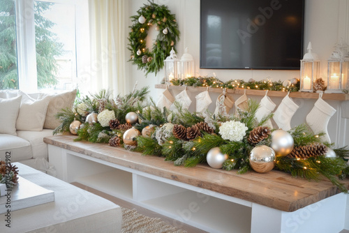 Rustic Mantle With Stocking...