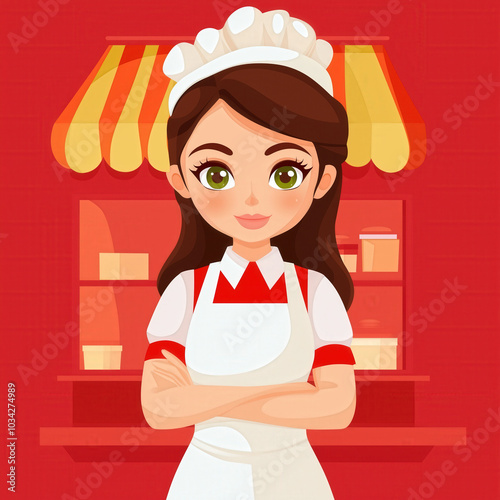 Store Owner Isolated