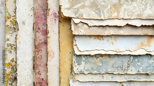 Layered Textures of Decaying Papers