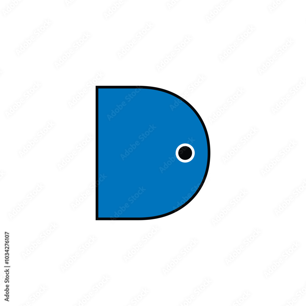 The letter D logo with a negative door and a white background The letter D logo with a negative door and a white background
