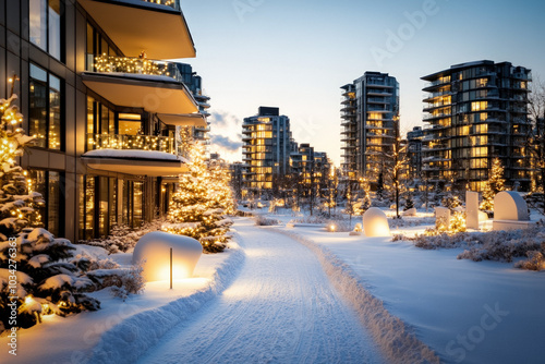 Urban Winter Scene With A M...
