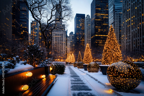 Urban Winter Scene With A M...