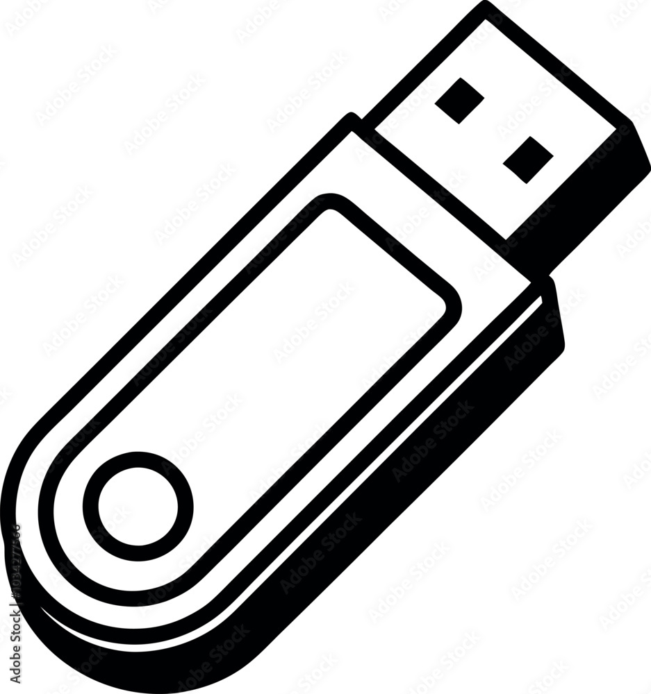 Pendrive icon vector image design Pendrive icon vector image design
