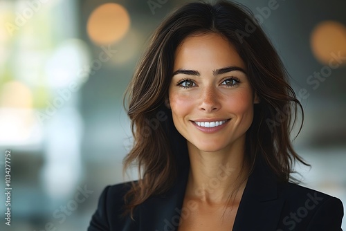 Wallpaper Mural Smiling Businesswoman in Natural Light Portrait Torontodigital.ca