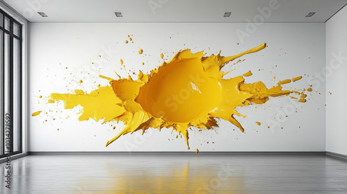 Wallpaper With A Bold Yello...