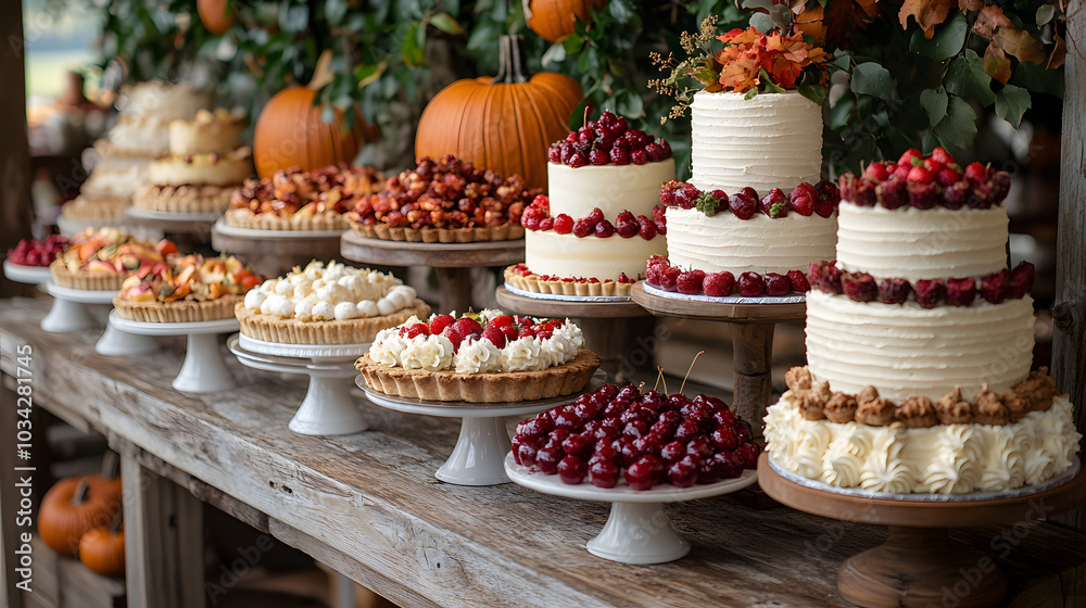 A Delightful Display of Various Baked Pies on a Table: Featuring an Array of Sizes and Flavors, Perfect for Any Gathering or Celebration, Capturing the Essence of Homemade Comfort and Culinary Creativ A Delightful Display of Various Baked Pies on a Table: Featuring an Array of Sizes and Flavors, Perfect for Any Gathering or Celebration, Capturing the Essence of Homemade Comfort and Culinary Creativ