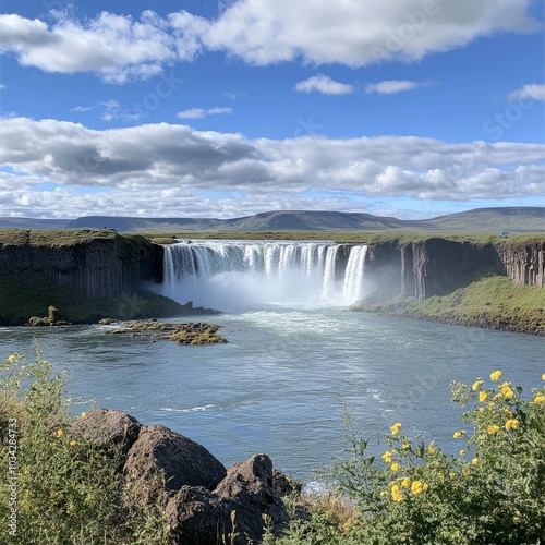 Godafoss waterfall, Iceland photo