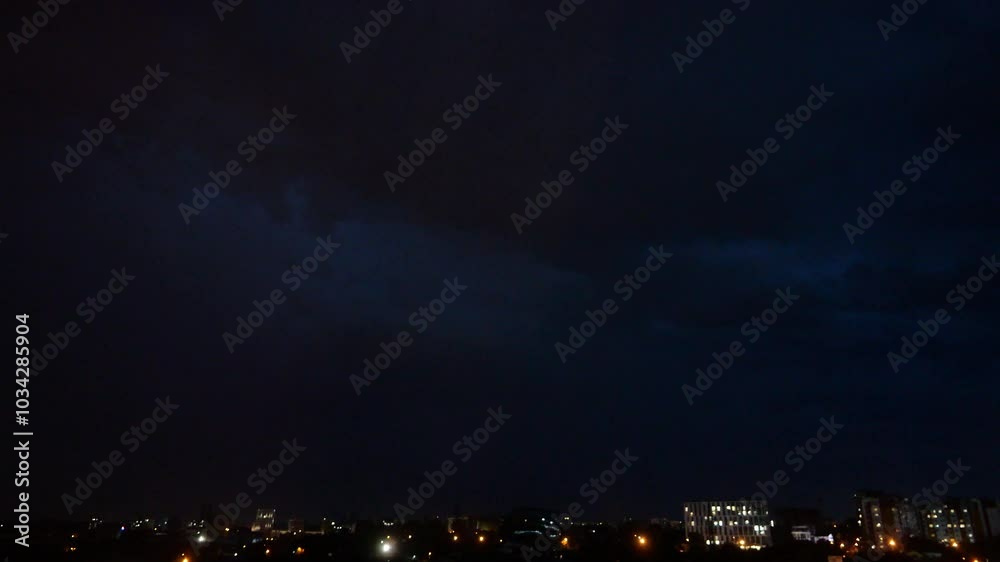 Lightning Strike On A Dark Stormy Night Video Lightning Strike On A Dark Stormy Night Video