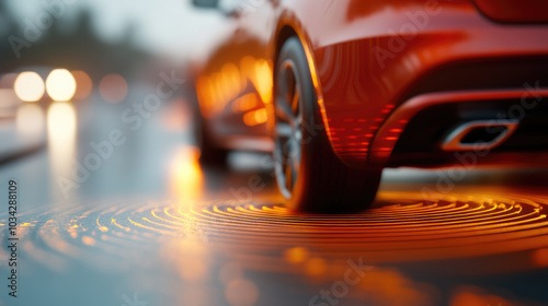 Self-Driving Car Sensors on Gray Background, showcasing advanced technology for autonomous vehicles, highlighting sensor design and functionality.