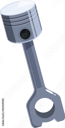 This silver piston engine part is converting pressure into a reciprocating motion