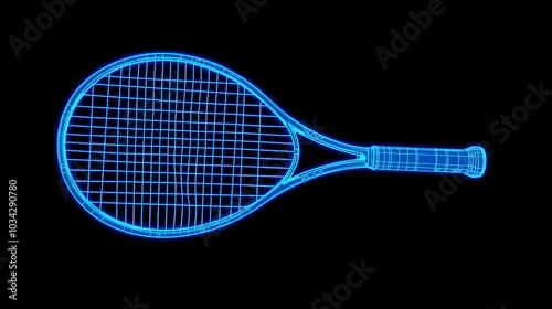 Tennis Racket Wireframe