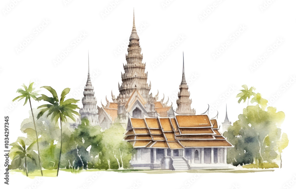 Obraz premium PNG Architecture building pagoda temple.