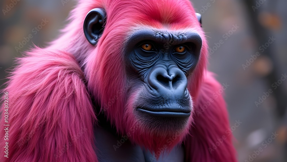 pink gorilla as a legend