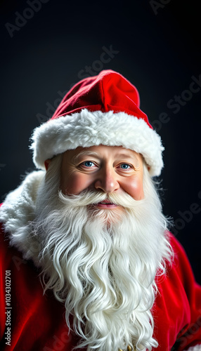 Santa Claus isolated with white highlights, png