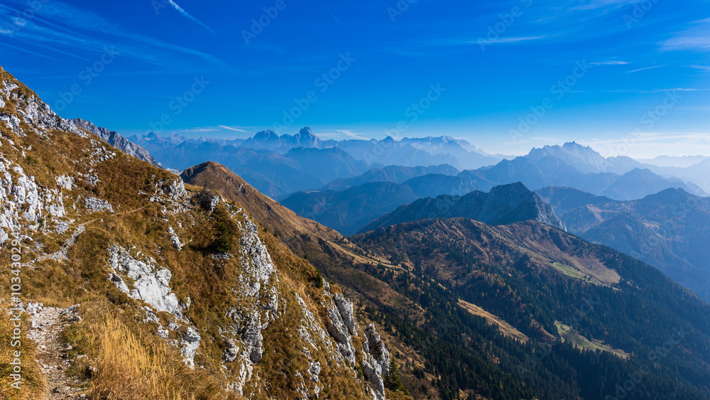 Autumn colors are exploding in the woods of Carnic Alps