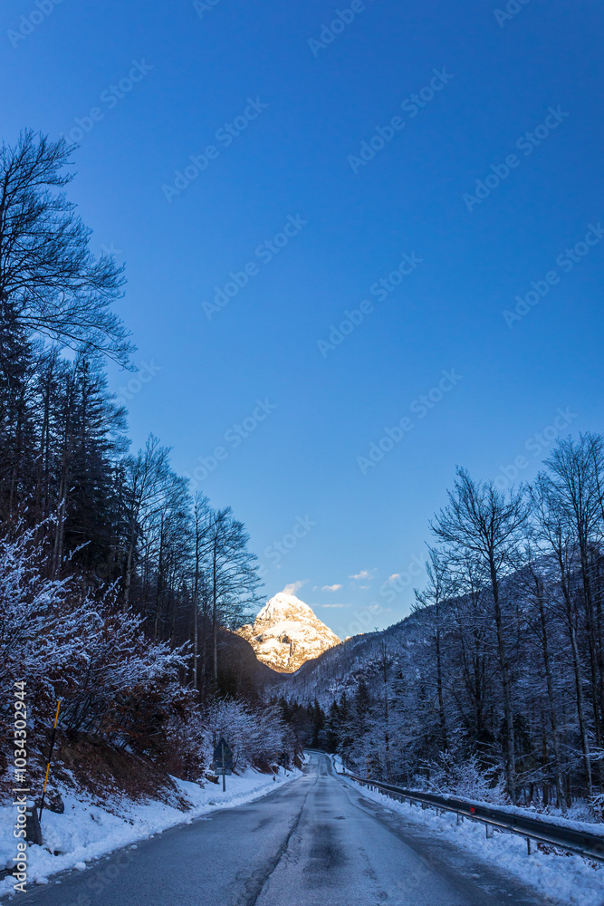 Cold evening in the heart of Julian Alps
