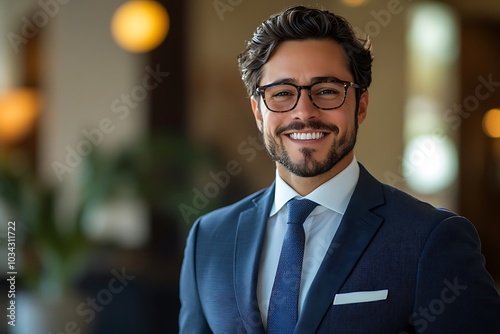 Professional Man in Suit with a Confident Smile