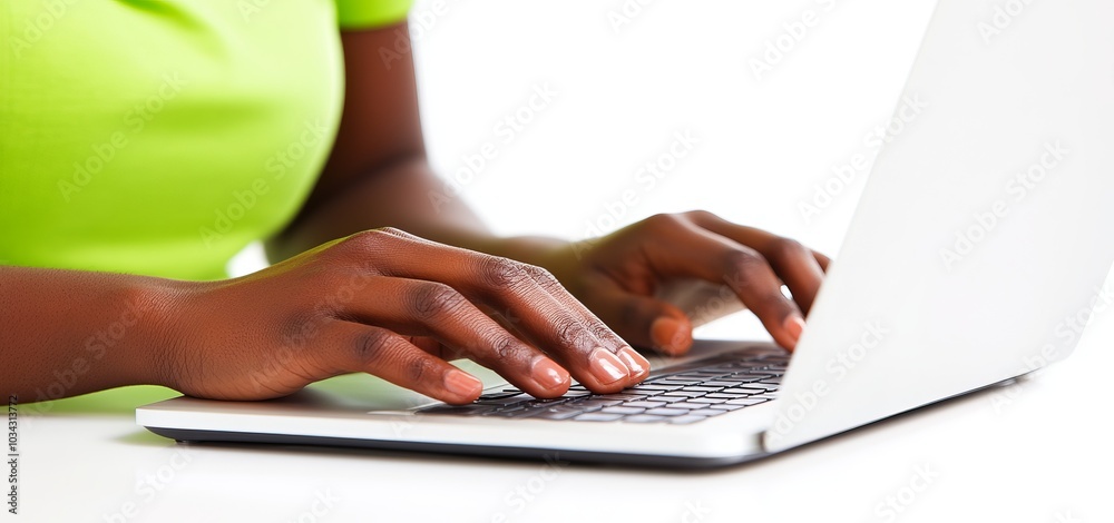 Close-up of Hands Typing on a Laptop Keyboard Close-up of Hands Typing on a Laptop Keyboard