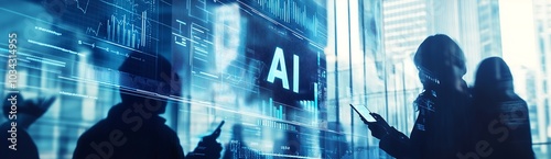 Digital technology, AI technical support customer service concept, cloud computing. Software engineer team using digital tablet computer, internet network, it support, data science and exchange