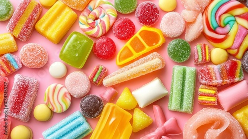 Colorful Candy: A Sweet and Sugary Delight photo