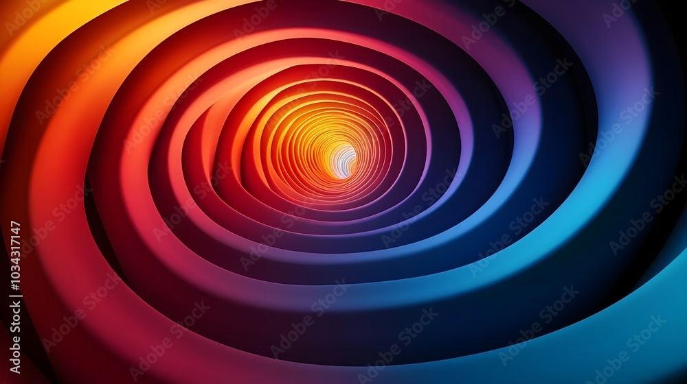 Abstract swirl of color, bright in the center and fading out to dark blue. Abstract swirl of color, bright in the center and fading out to dark blue.