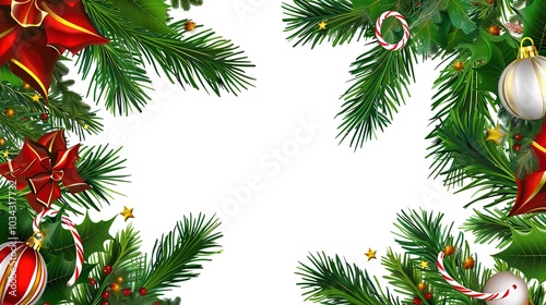 Christmas_striped_rectangular_border_Christmas_borde