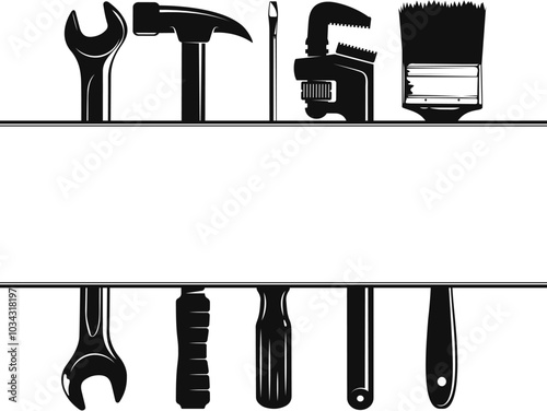 Repair tools set signboard frame design