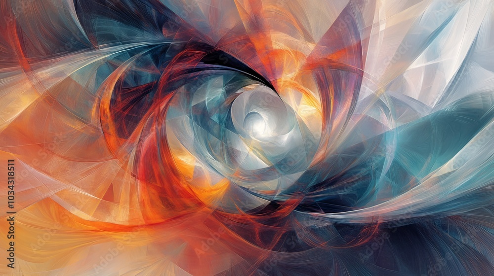 Abstract digital art with swirling colors and geometric shapes. Abstract digital art with swirling colors and geometric shapes.