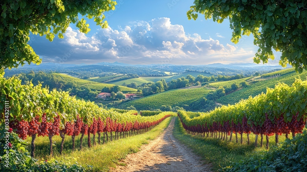 Naklejka premium Vineyard Landscape