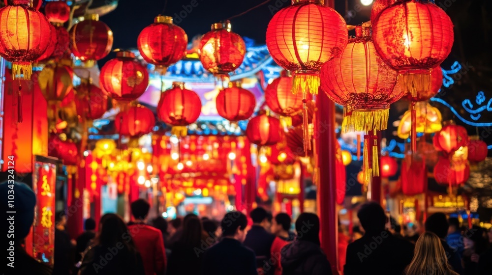 Lantern festival in a lively city! Lantern festival in a lively city!