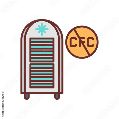 CFC Gas Filled Icons , Vector illustration