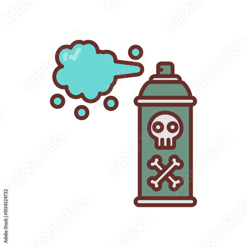 Toxic Spray Filled Icons , Vector illustration