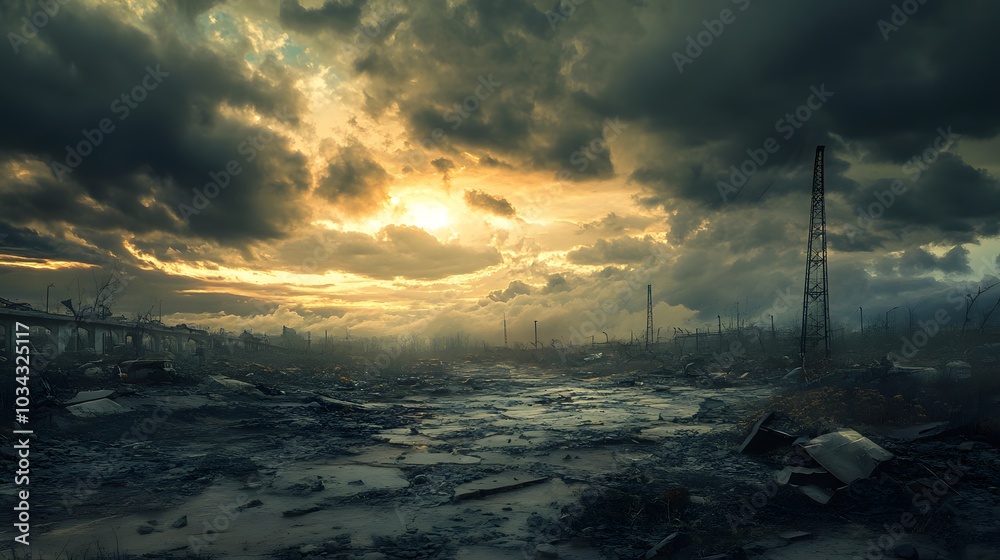 Obraz premium Grunge styled lanscape. 