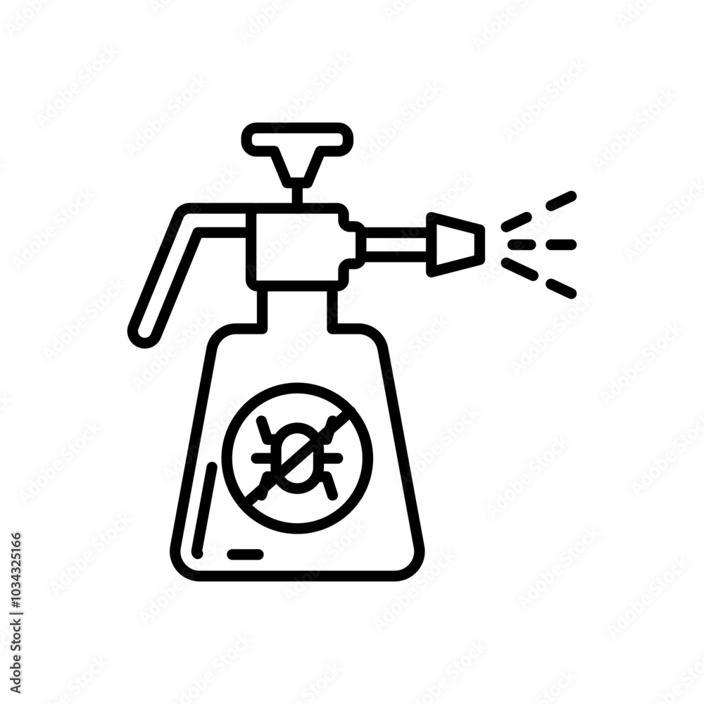 Pesticide Use Outline Icon, Vector illustration Pesticide Use Outline Icon, Vector illustration
