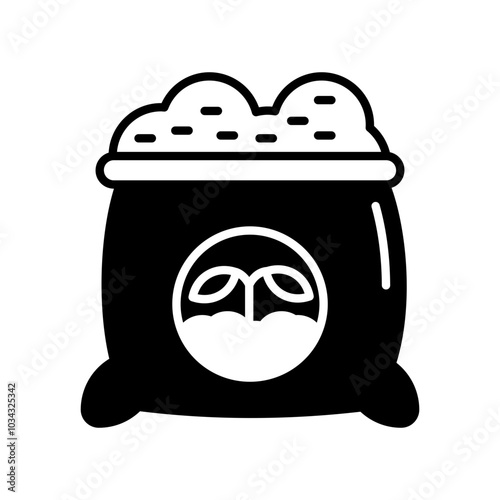 Fertilizer Glyph Icon, Vector illustration