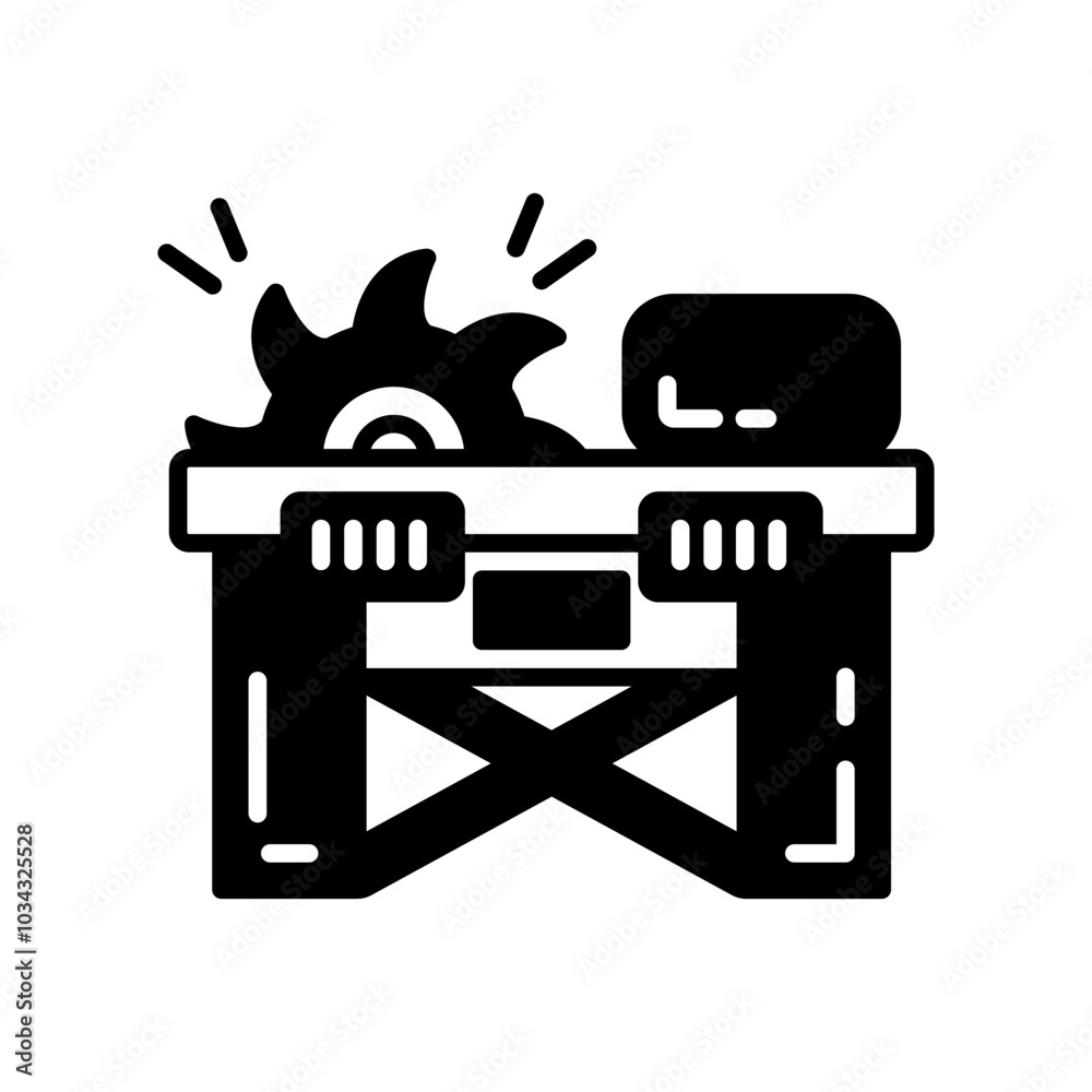 Lumber Mills Glyph Icon, Vector illustration Lumber Mills Glyph Icon, Vector illustration