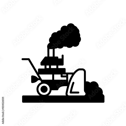 Snow Blowers Glyph Icon, Vector illustration