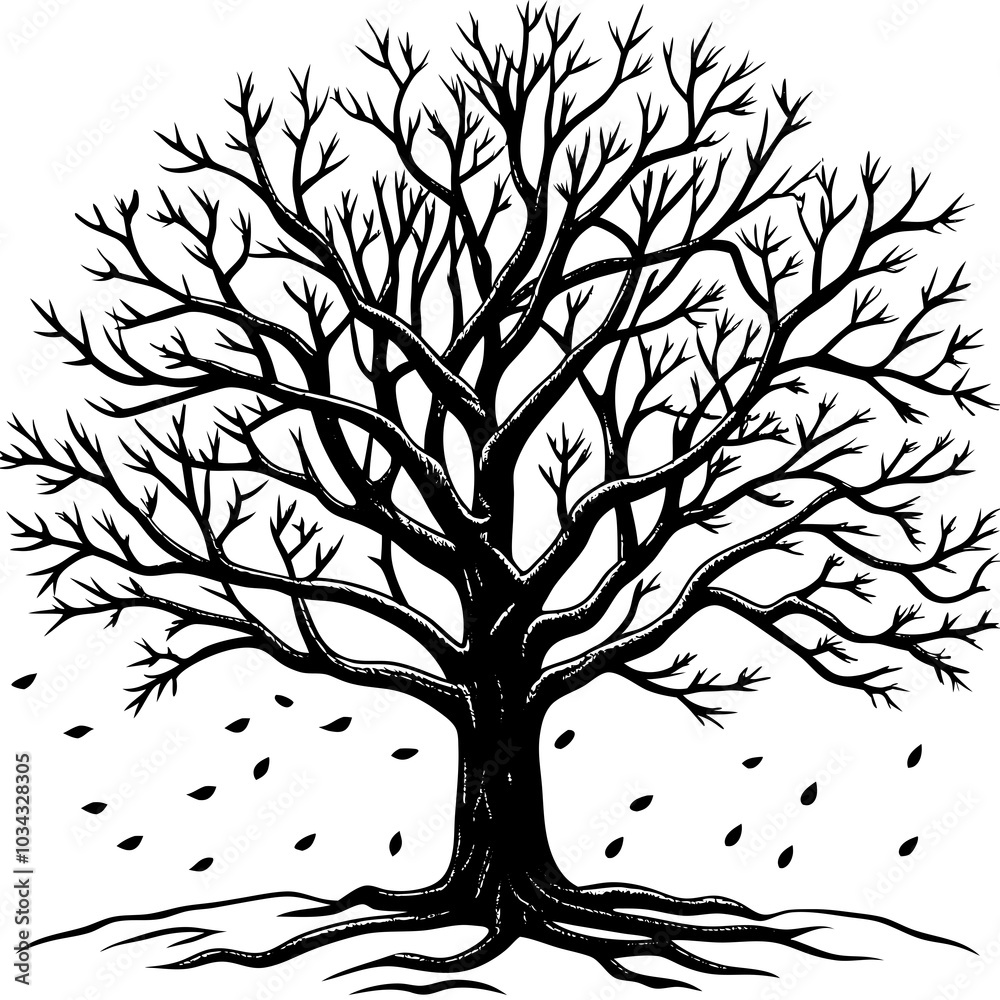 Obraz premium tree silhouette vector