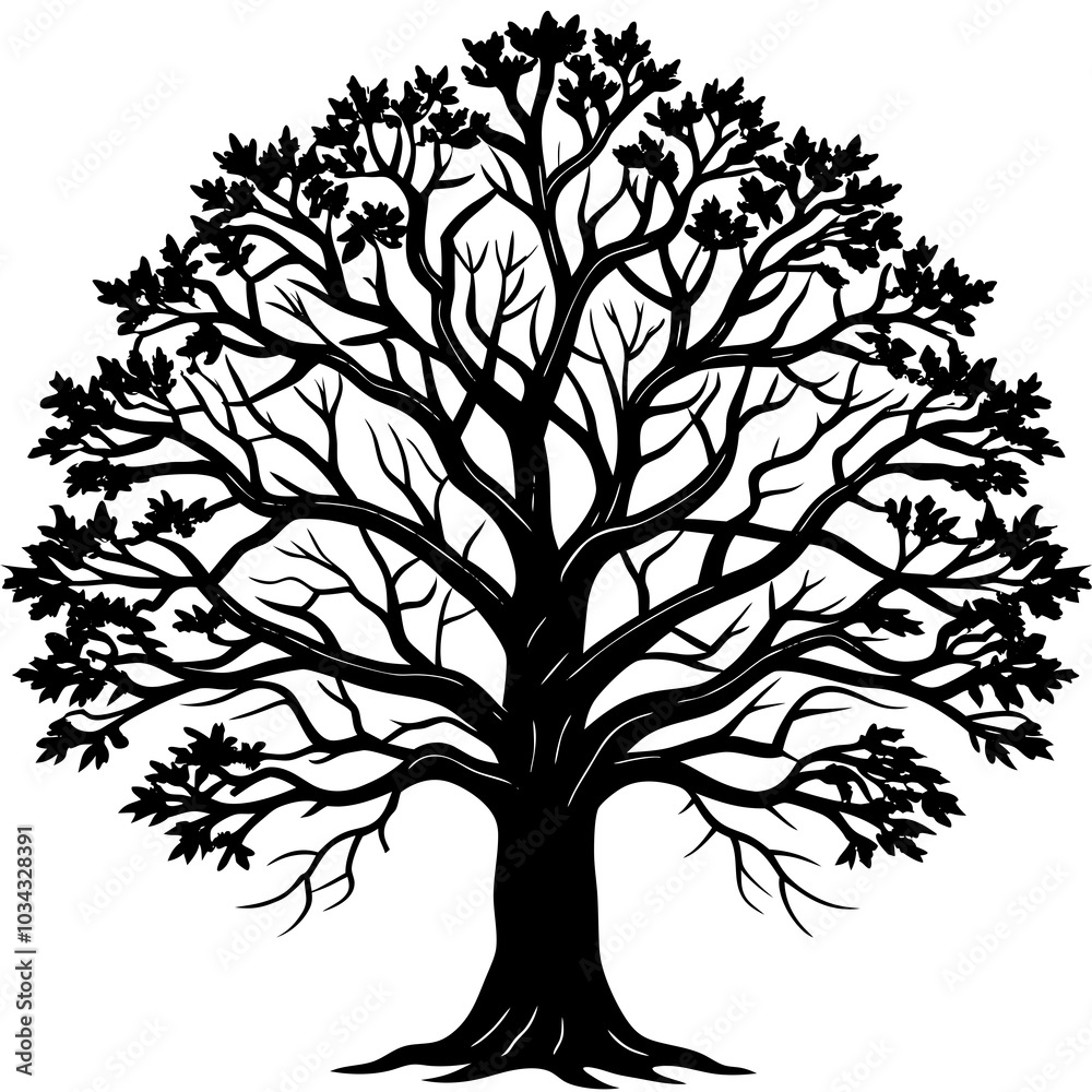 Obraz premium tree silhouette vector