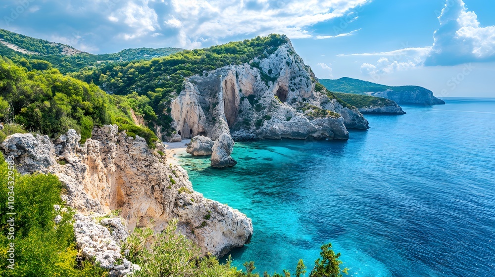 Fototapeta premium Beautiful lanscape of Zakinthos island.