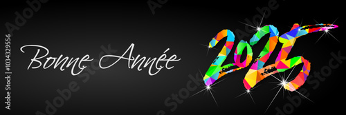 Bonne année - meilleurs vœux 2025 - vecteur pour affiche, bannière, salutation et célébration du nouvel an 2025.