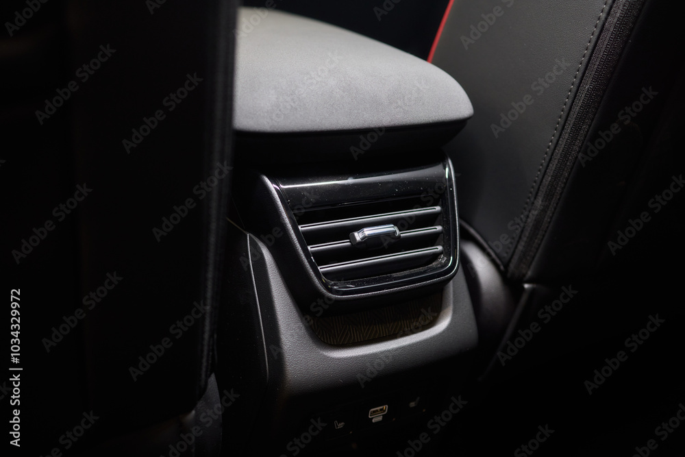 Obraz premium A close up of a car s rear air conditioning system